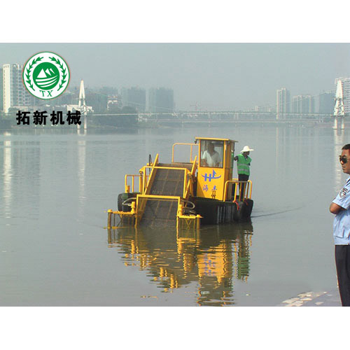 销往广东英德水葫芦打捞船【工作视频】